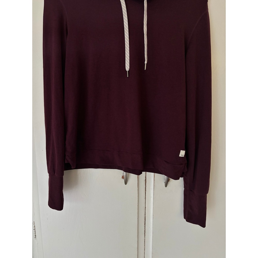 Vuori Halo Essential Hoodie Womens Medium Burgundy DreamKnit Pullover VW226 - Picture 3 of 8